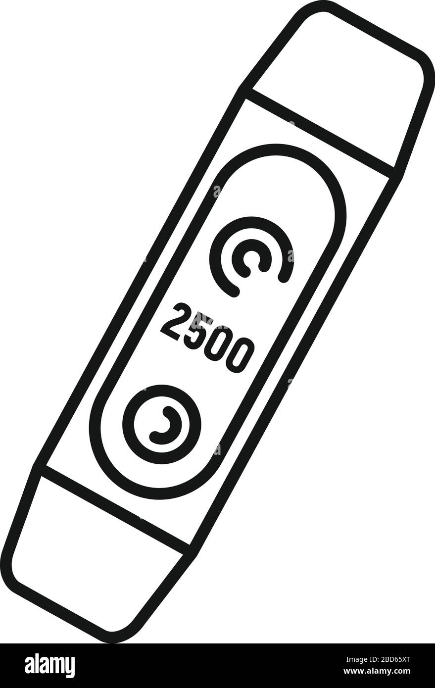 Symbol für die Fitness-Uhr. Outline-Symbol für die Fitness-Uhr für Webdesign, isoliert auf weißem Hintergrund Stock Vektor