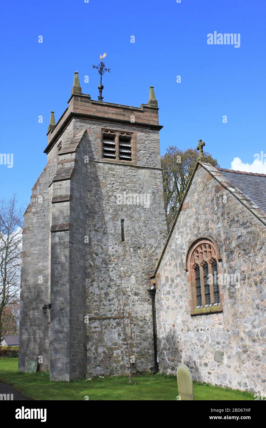ST Mary's Church Cilcain Wales - ein denkmalgeschütztes Gebäude Stockfoto