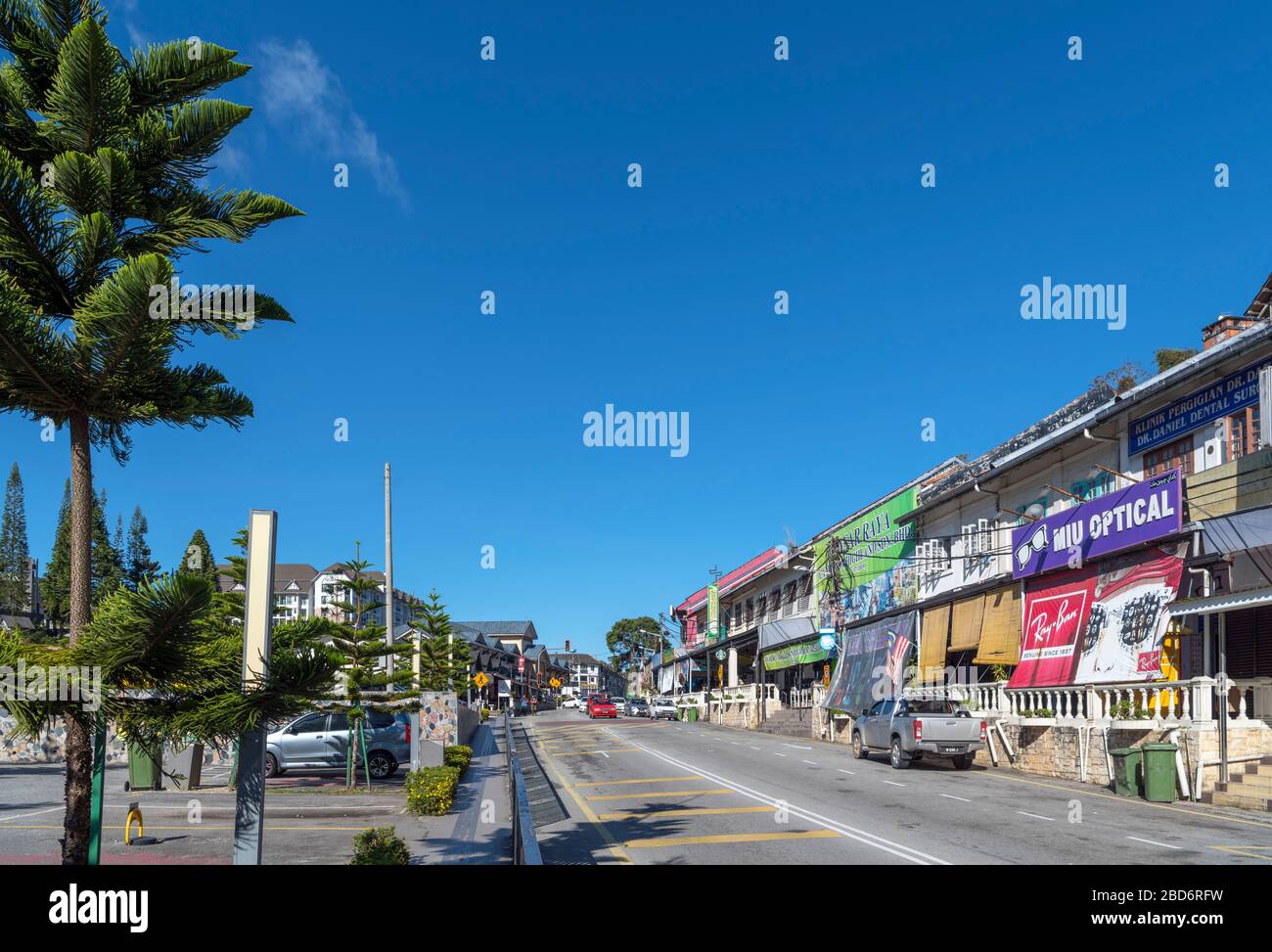 Das Stadtzentrum, Tanah Rata, Cameron Highlands, Malaysia Stockfoto