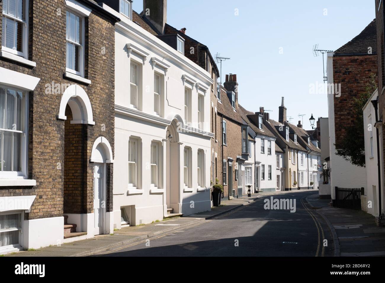 Freie Ferienhäuser aufgrund der Sperrung des britischen Cornonavirus. Stockfoto