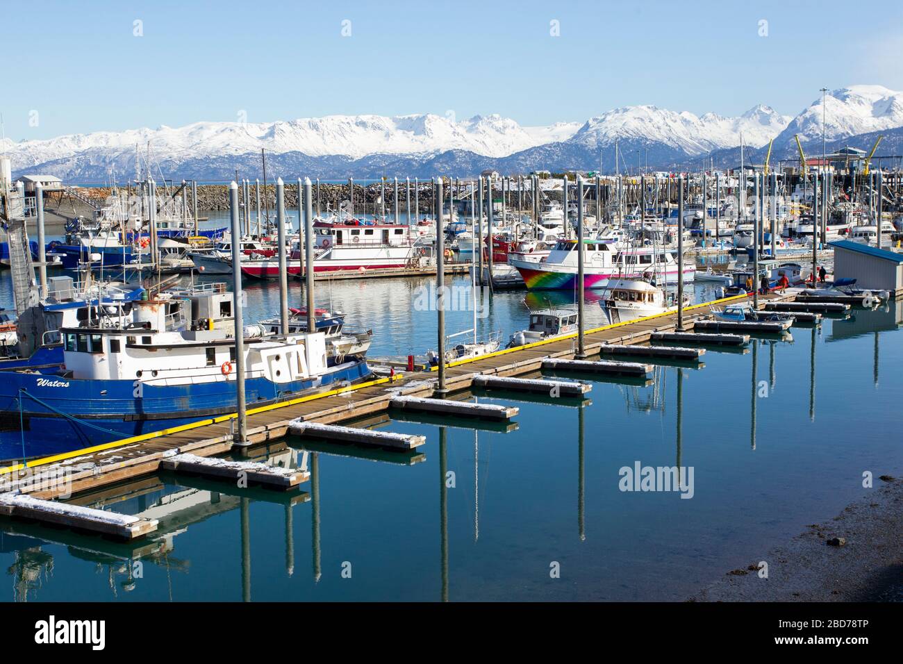 Marina in Homer Alaska Stockfoto