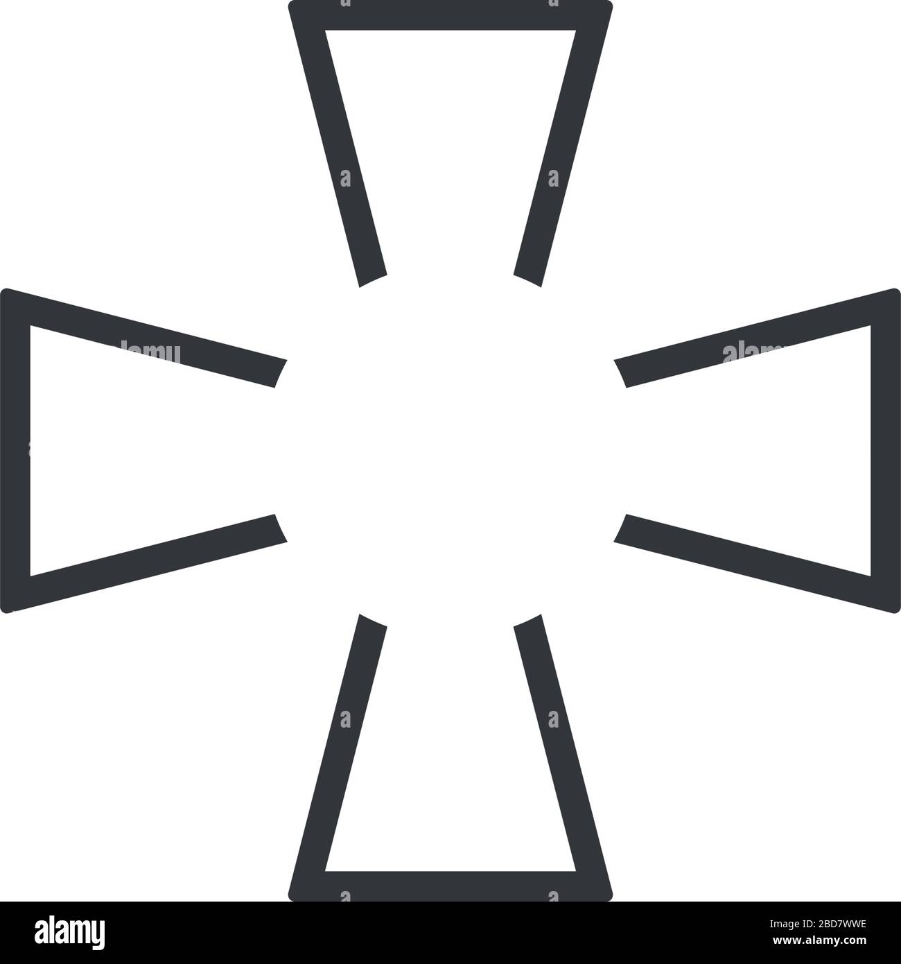 Choppers militär-amy-Kreuz. Darstellung des Stock-Vektors auf weißem Hintergrund isoliert. Stock Vektor