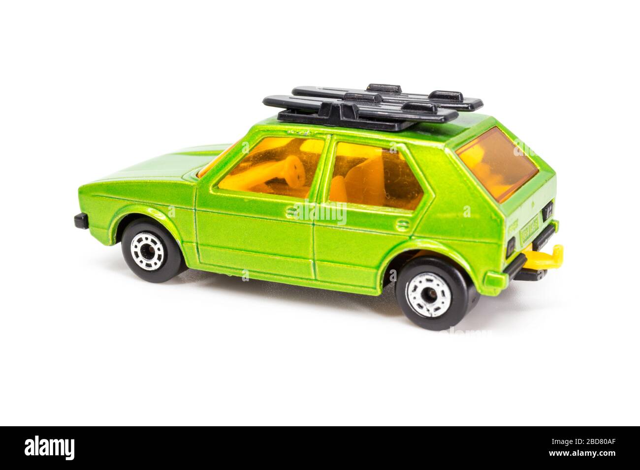 Lesney Produkte Matchbox Spielzeugauto 1-75 Serie Nr.7 Volkswagen Golf mit Surfbrettern Stockfoto