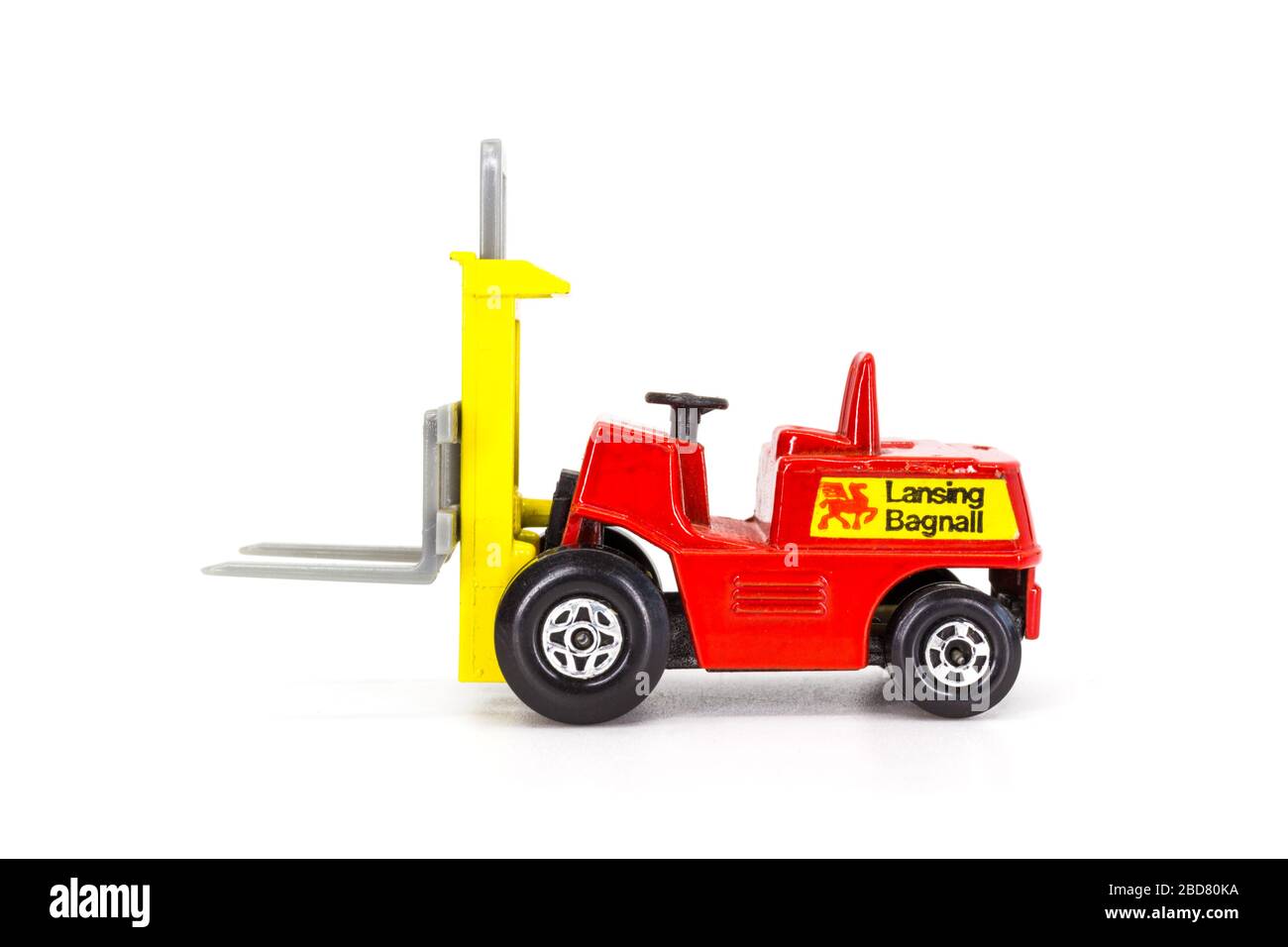 Lesney Produkte Matchbox Modell Spielzeugauto 1-75 Serie Nr.15 Gabelstapler Seitenansicht Stockfoto