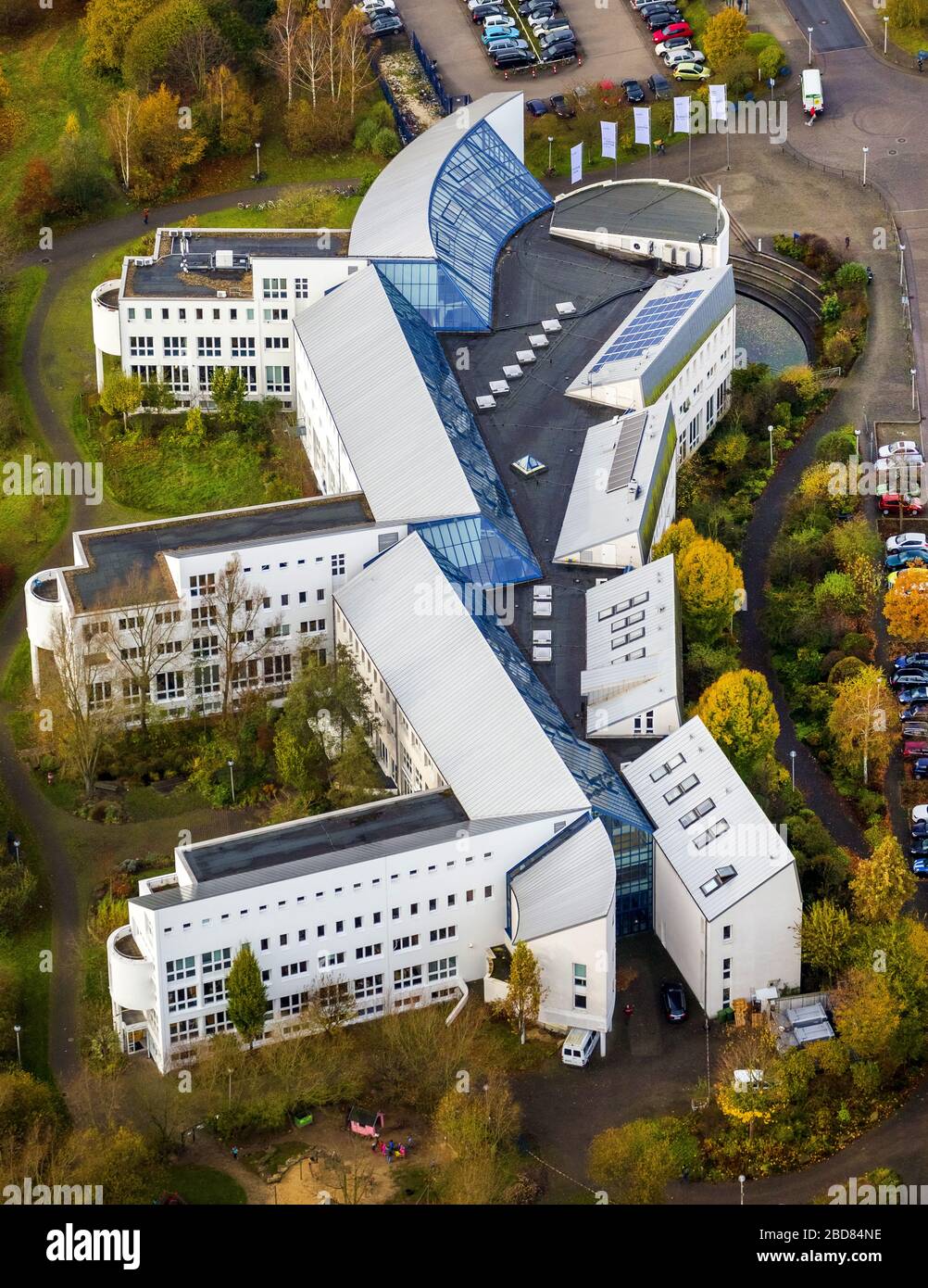 Campus der Privatuniversität Witten/Herdecke, 11.11.2014, Luftbild, Deutschland, Nordrhein-Westfalen, Ruhrgebiet, Witten Stockfoto