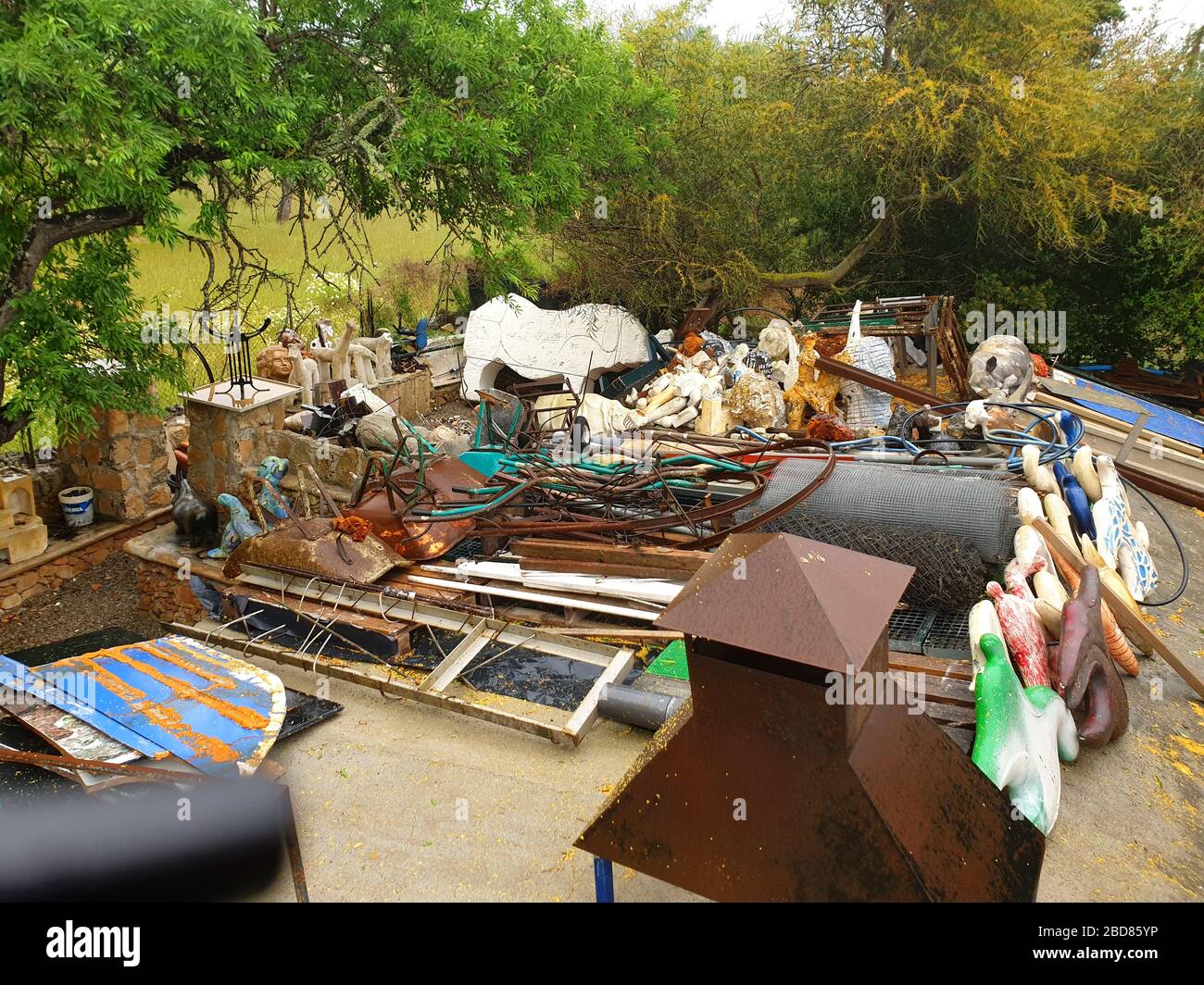 Schrott, Materialien für Junk Art, Spanien, Balearen, Mallorca Stockfoto