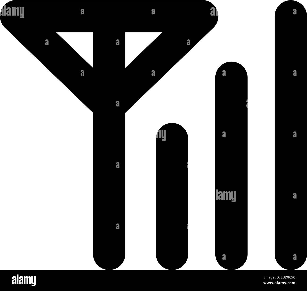 Symbol für Netzstrom-/Vektorebene des Smartphones Stock Vektor