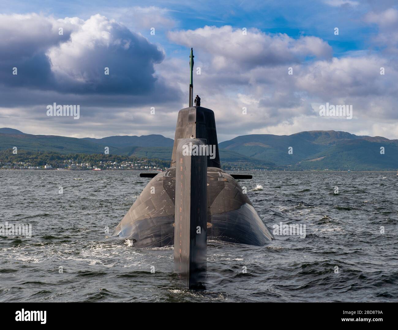 Leitboot der scharfsinnigen Klasse von Atom-Jäger-Killer-U-Booten für die britische Royal Navy, HMS Astute Stockfoto