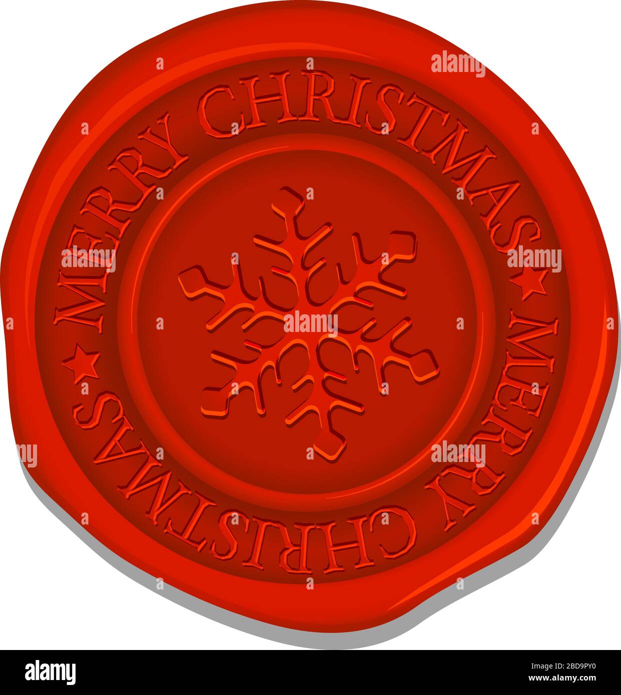 Fröhliche weihnachten (Siegel-Wachs) Vektorgrafiken Stock Vektor