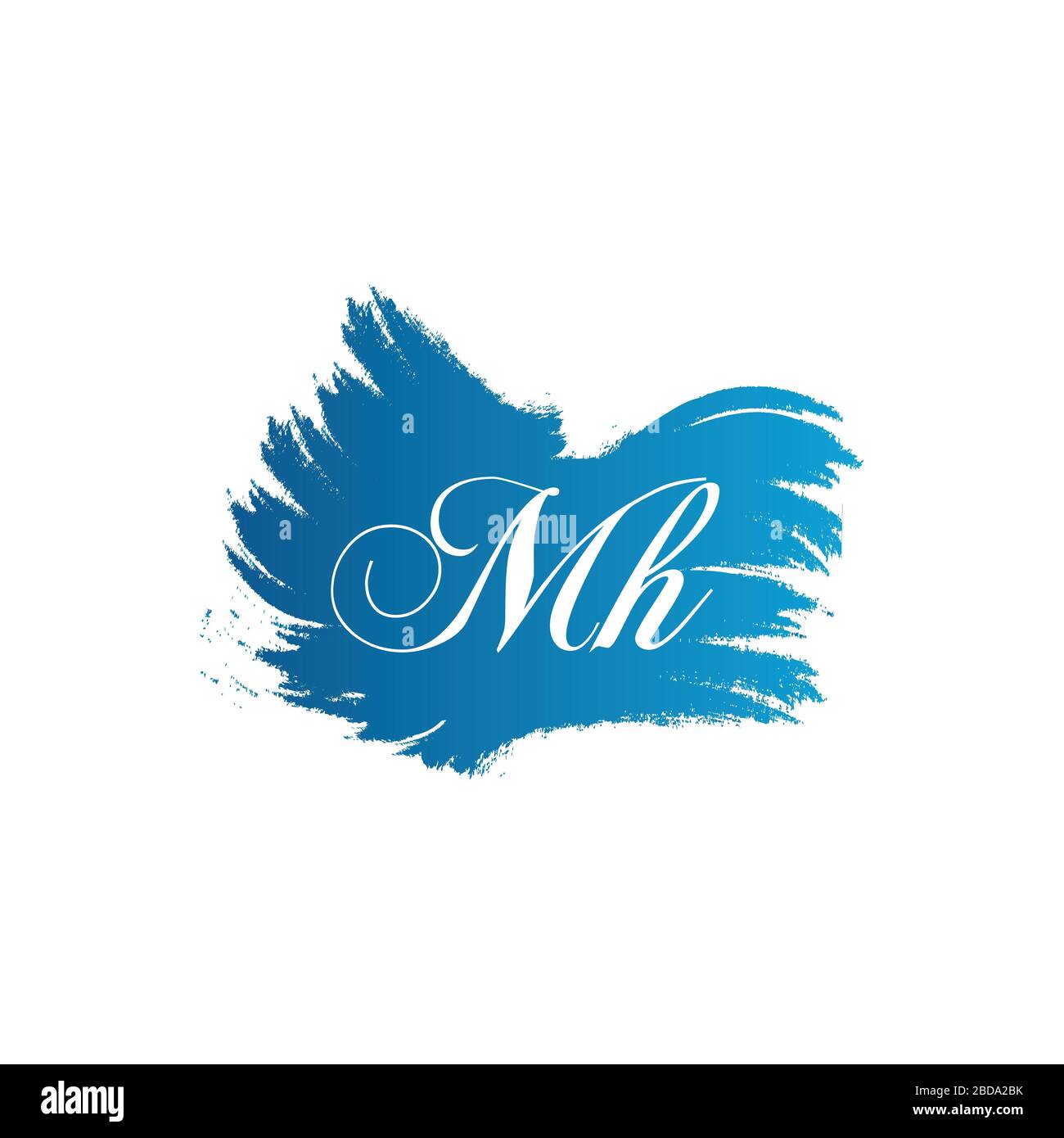 Erste MH schreiben Logo Design vector Template. Zusammenfassung Schreiben MH Logo Design Stock Vektor