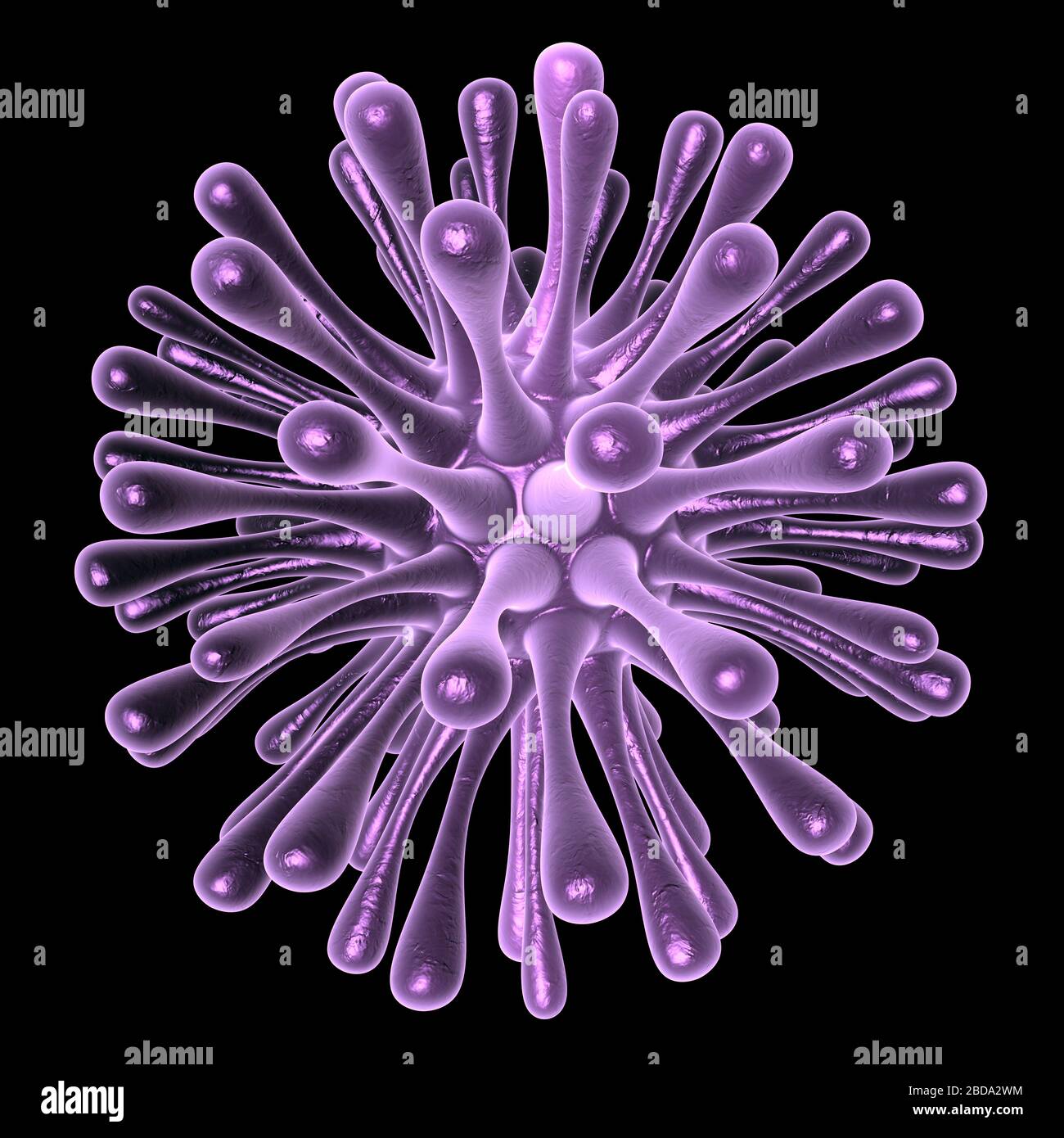 Abbildung eines Virus - 3D gerendert - isoliert im Hintergrund Stockfoto Abbildung eines Virus - 3D gerendert - isoliert im Hintergrund Stockfoto