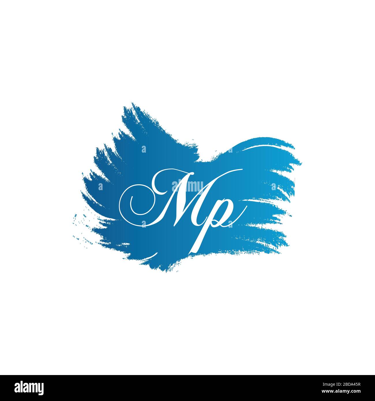 Erste MP schreiben Logo Design vector Template. Abstrakte Buchstaben MP Logo Design Stock Vektor