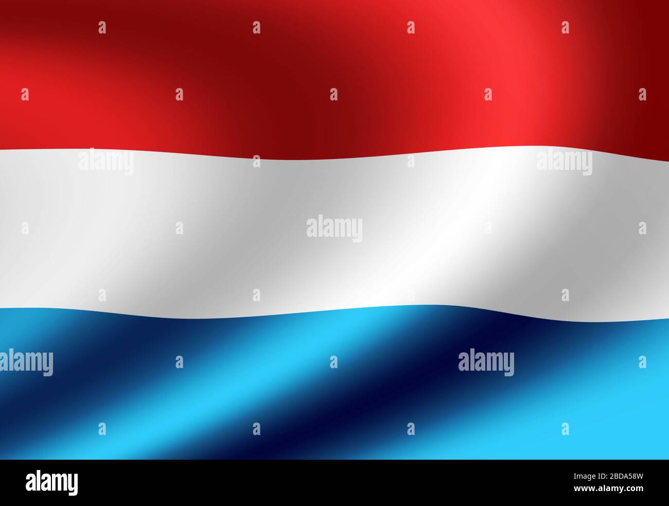 Abbildung der wehenden Nationalflagge (Niederlande/Holland) Stockfoto
