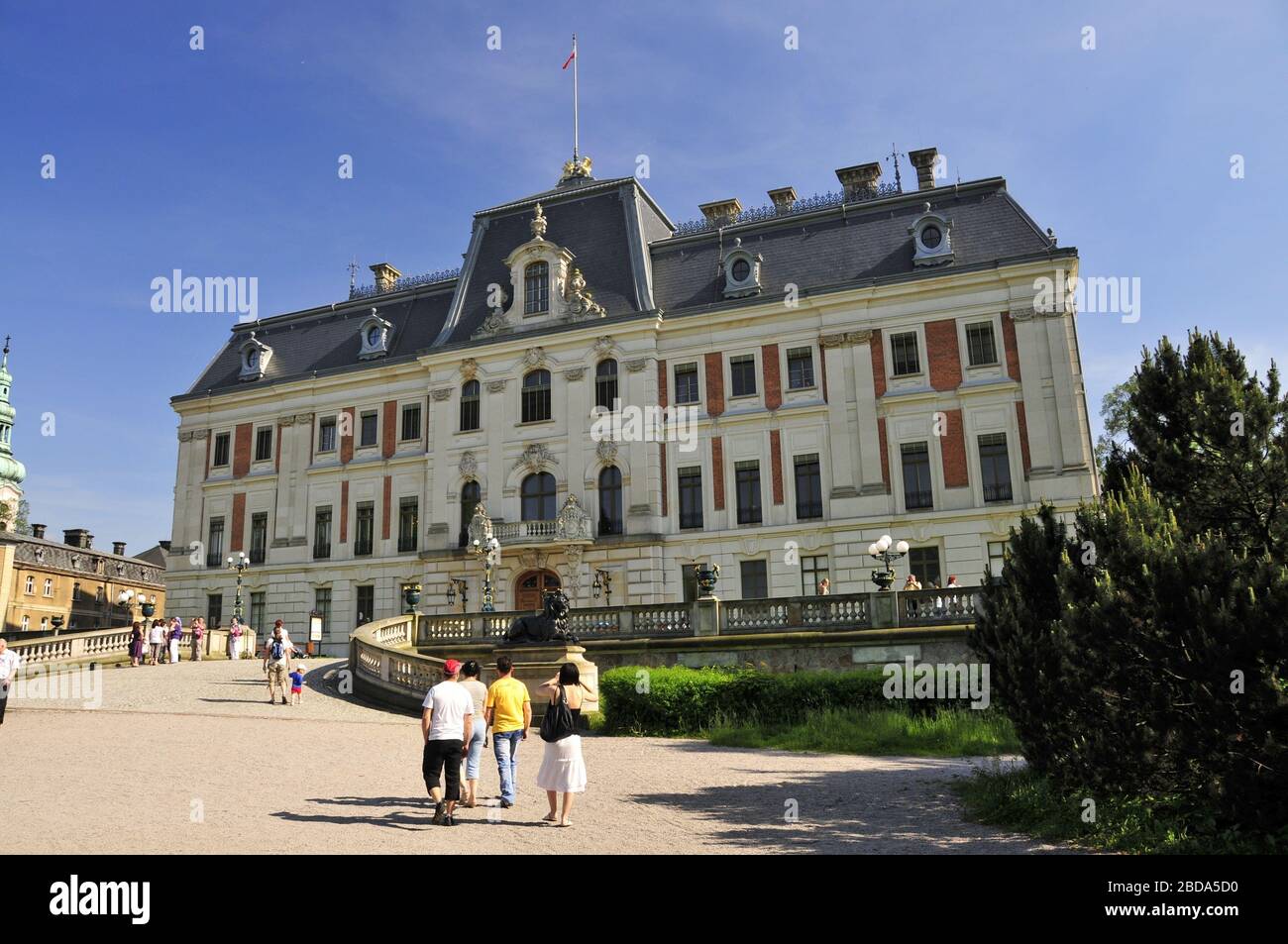 Das Schloss Pszczyna. Pszczyna, Schlesische Wojewodschaft, Polen Stockfoto