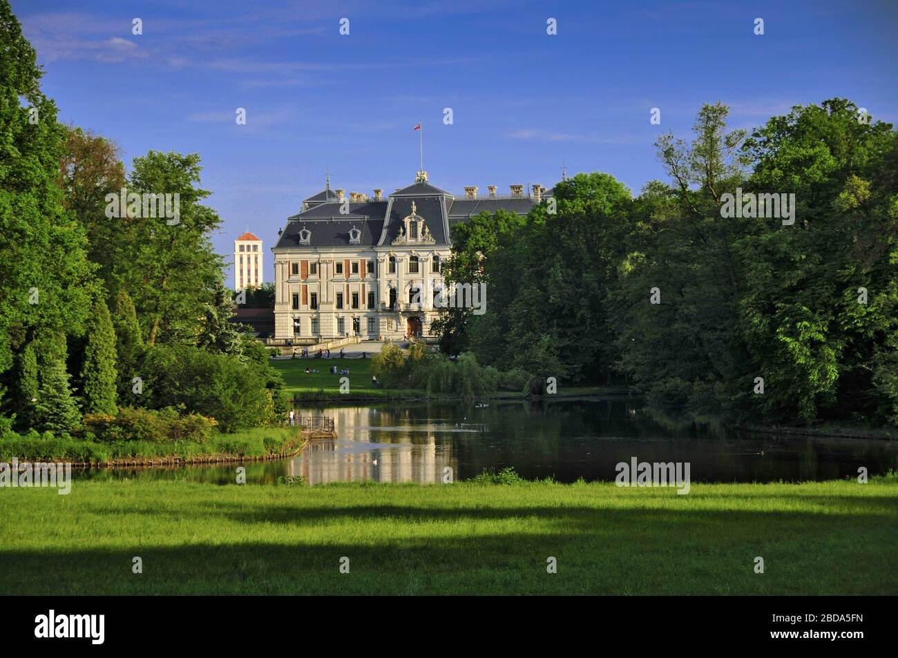 Das Schloss Pszczyna. Pszczyna, Schlesische Wojewodschaft, Polen Stockfoto