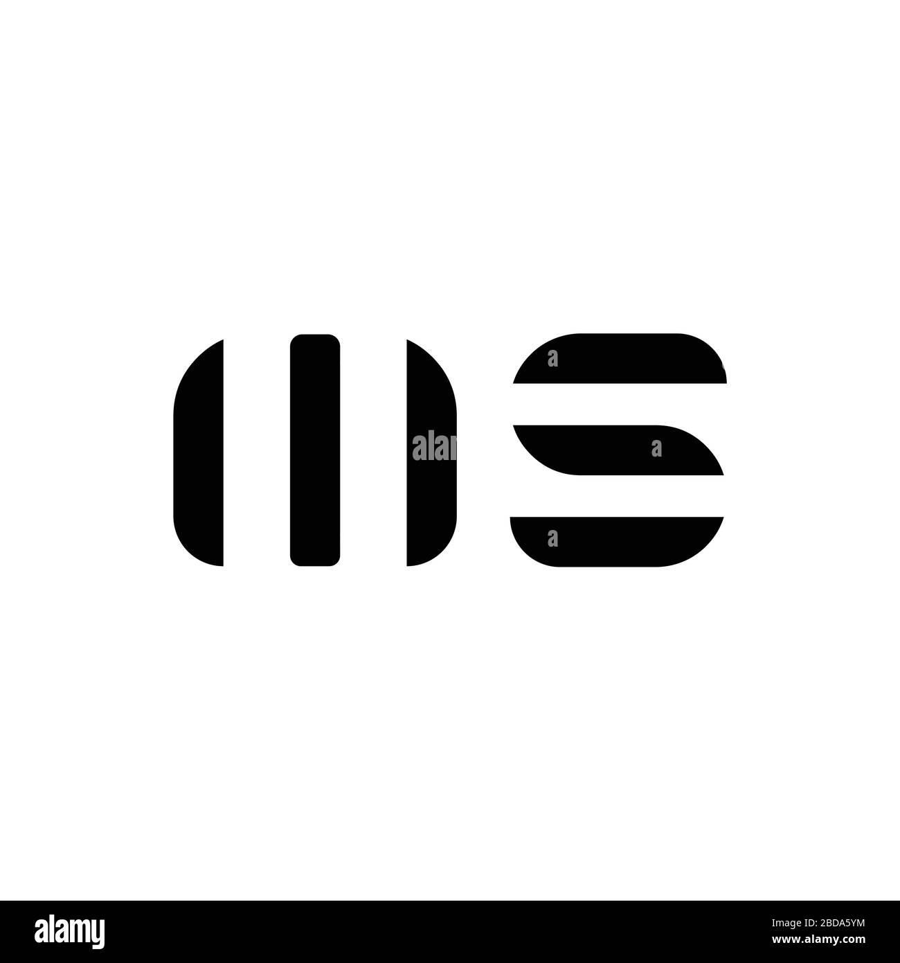 Erste MS schreiben Logo Design vector Template. Zusammenfassung Schreiben MS Logo Design Stock Vektor