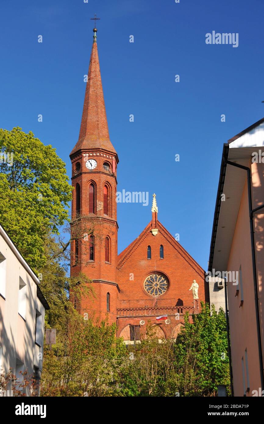 Kirche des heiligen Petrus des Apostels. Miedzyzdroje, Woiwodschaft Westpommern, Polen. Stockfoto
