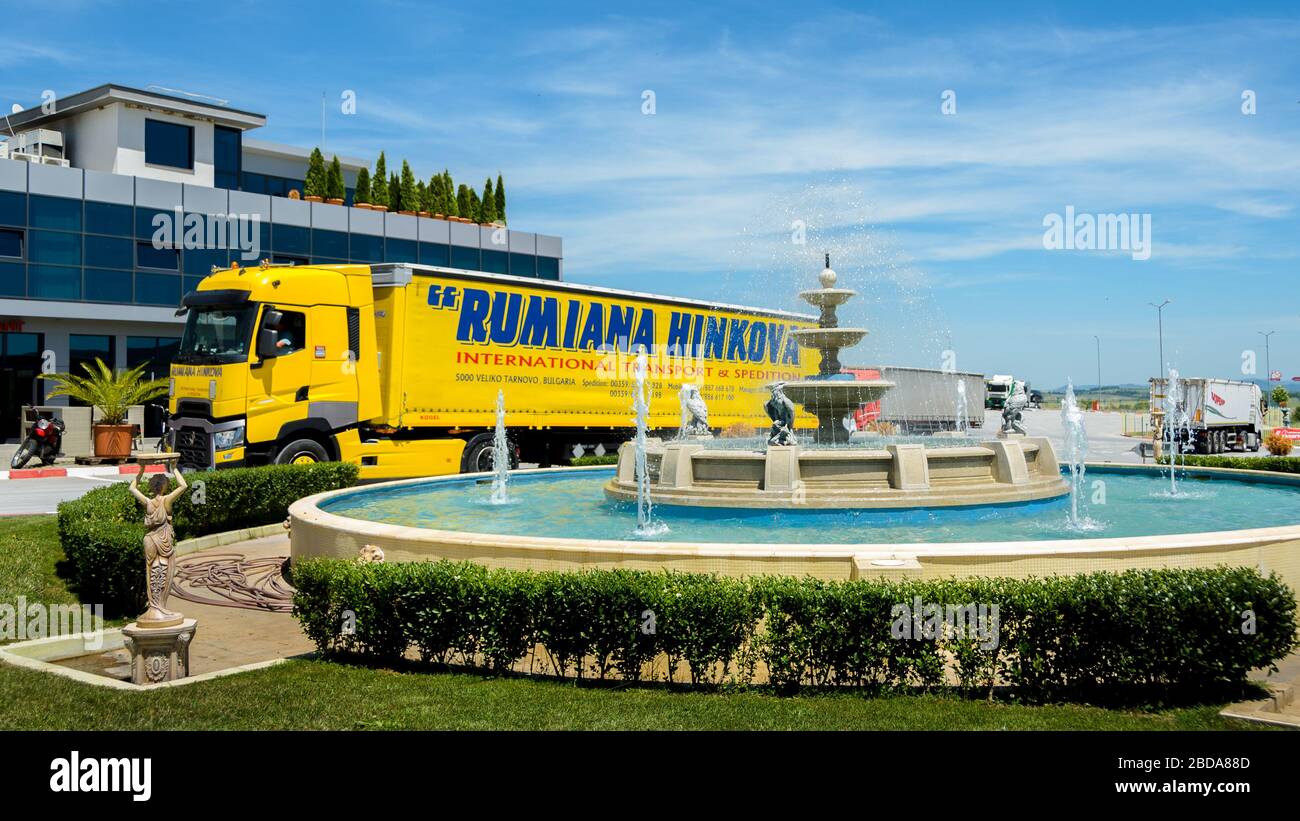 Rumiana Hinkova Internationaler Lkw-Stopp auf der europäischen Route 55 Kilifarevo Bulgarien Stockfoto