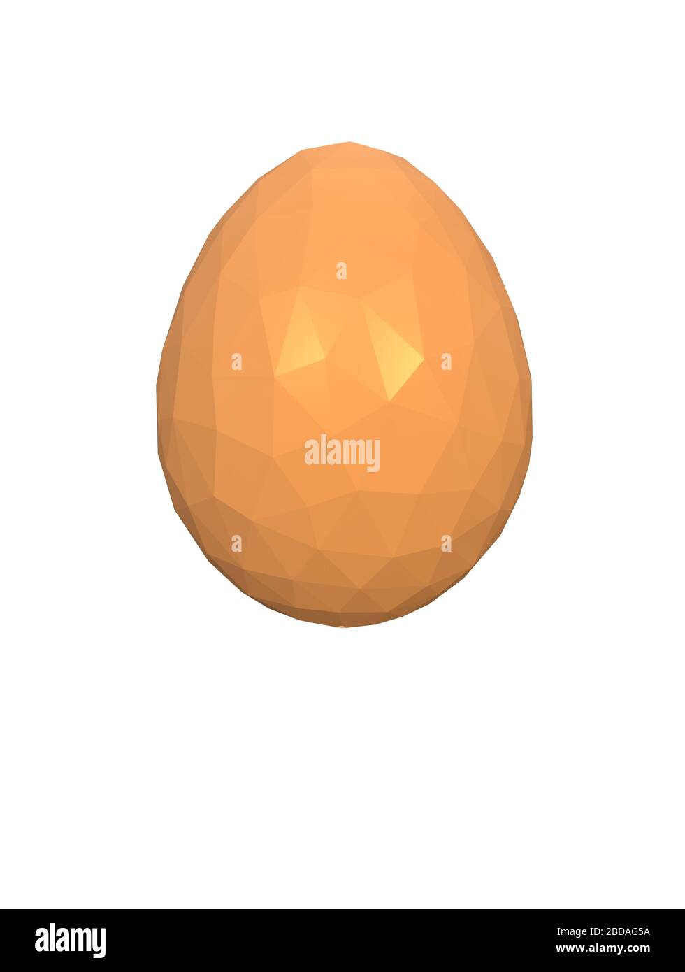 Happy easter low poly polygonal golden gelb Ei 3d-Illustration Rendering Stockfoto