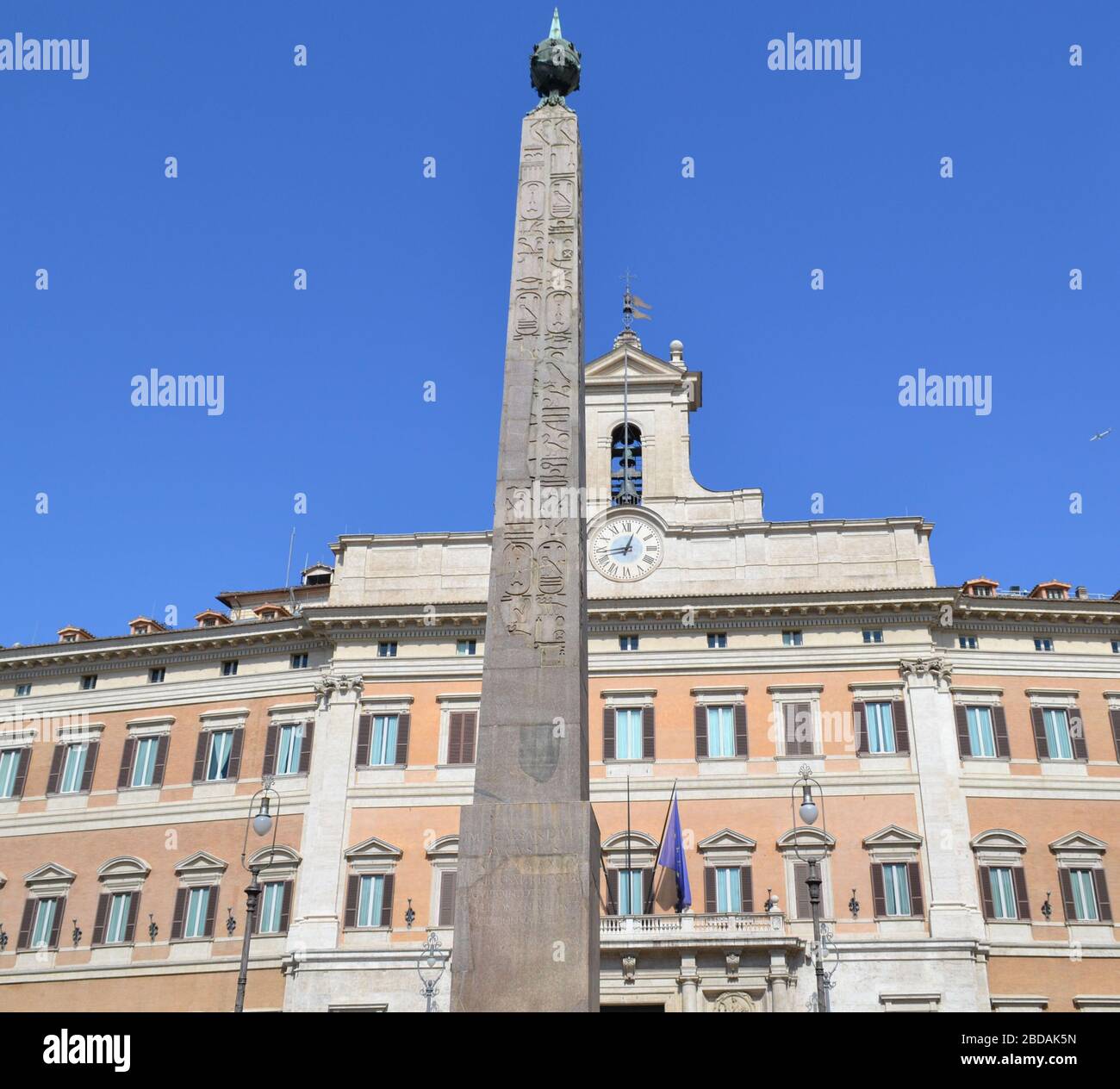 Obelisk von Montecitorio Stockfoto