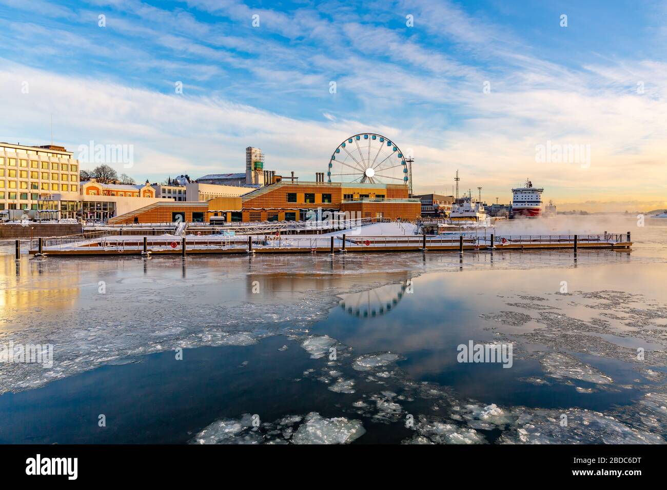 Helsinki Stadtbild im Winter, Finnland Stockfoto