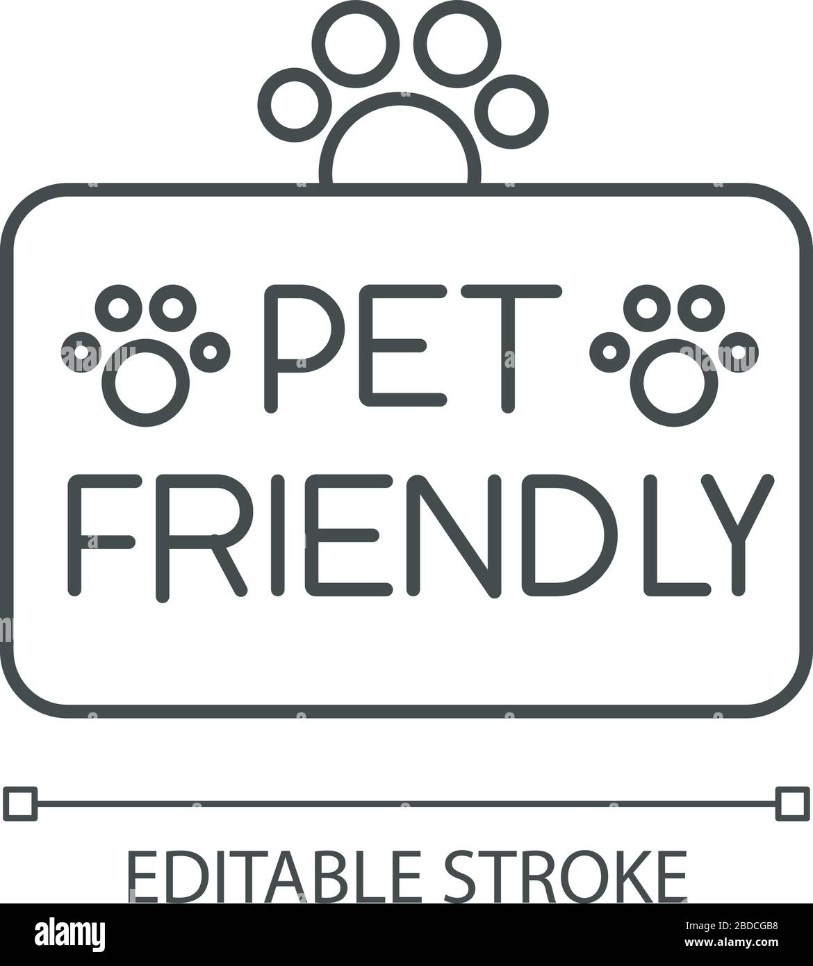 Haustierfreundliches Pixel-perfektes lineares Symbol. Grooming Salon, Tiere pflegen Service. Anpassbare Abbildung mit dünner Linie. Kontursymbol. Vektor Stock Vektor