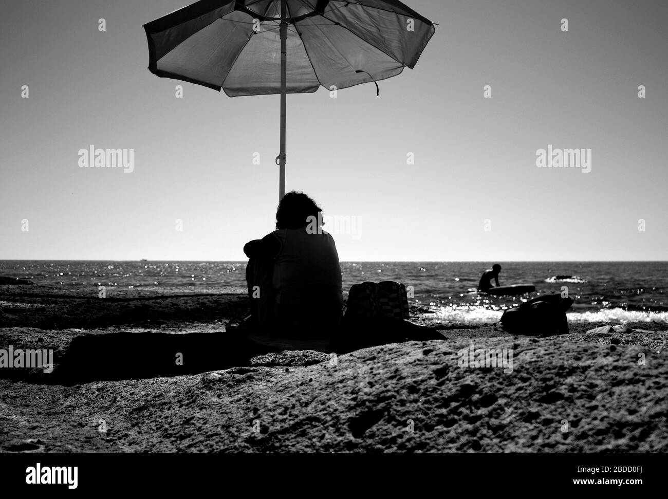 Sommeraktivitäten am Strand, Sardinien, Italien, Europa Stockfoto