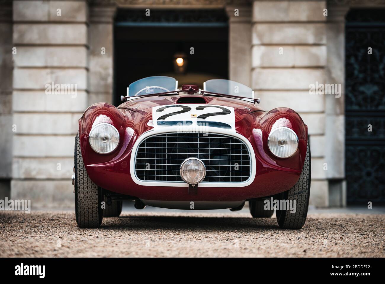 1949 Ferrari 166MM auf Tour durch Barchetta beim 2019 Concours of Elegance im Hampton Court Palace Stockfoto