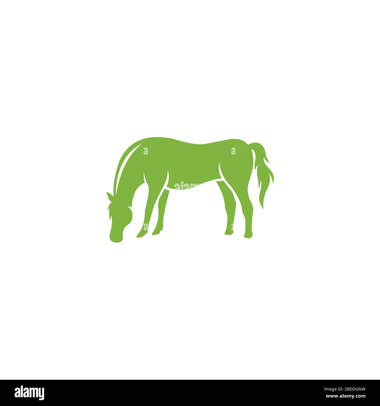 Vorlage für Vektordesign mit Tierhorse Logo Stock Vektor