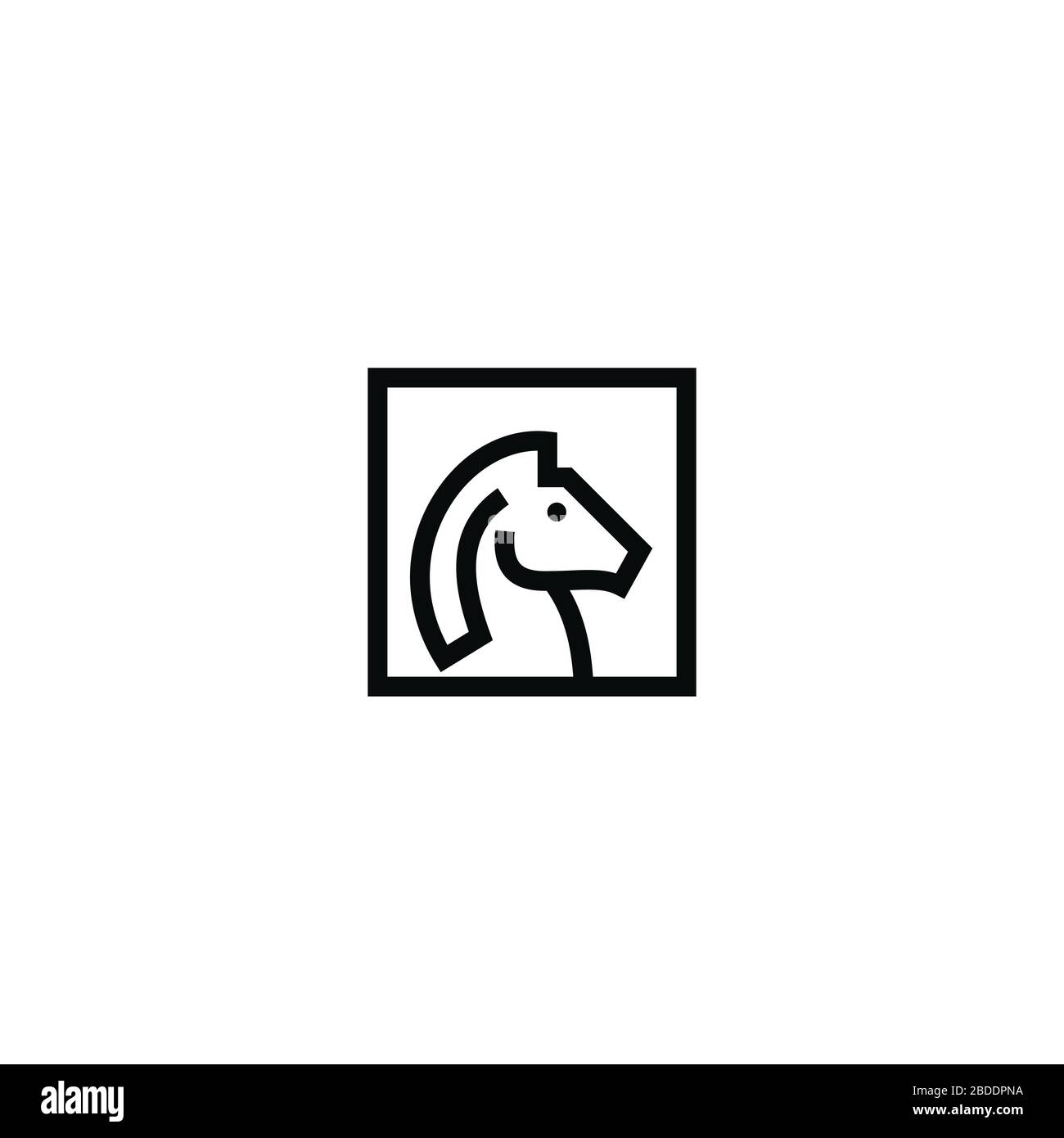 Vorlage für Vektordesign mit Tierhorse Logo Stock Vektor