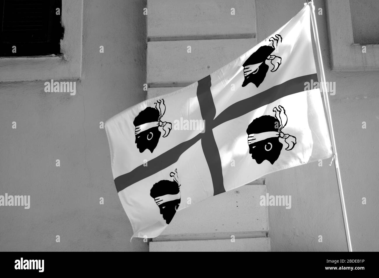 Flagge der Regionen von Italien, Sardinien. Stockfoto