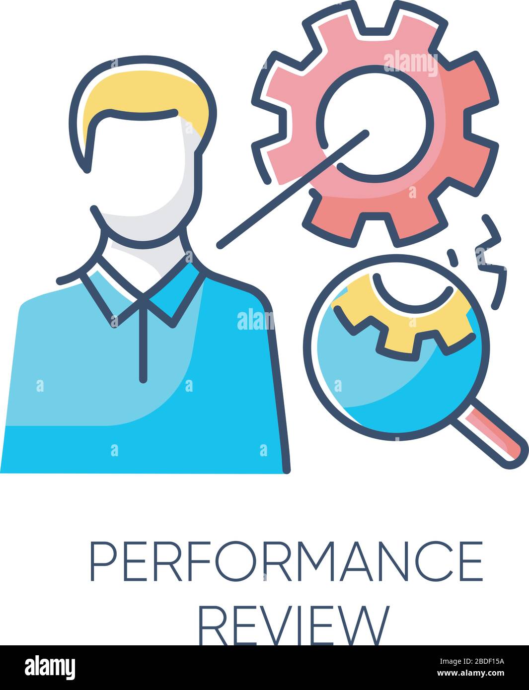 Symbol für RGB-Farbanzeige. Bewertung der Arbeitseffizienz, Bewertung der Mitarbeitereffektivität. Optimierung der Workflow-Produktivität, professionelle Zeit Stock Vektor