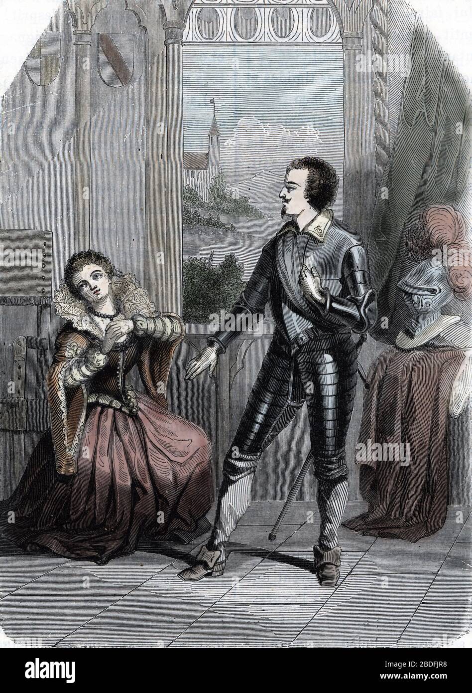 'Le Prince de Conde Louis IV Henri de Bourbon-Conde (1692-1742) et sa Maitresse Jeanne-Agnes Berthelot de Pleneuf, marquise de Prie (1698-1727) appern Stockfoto