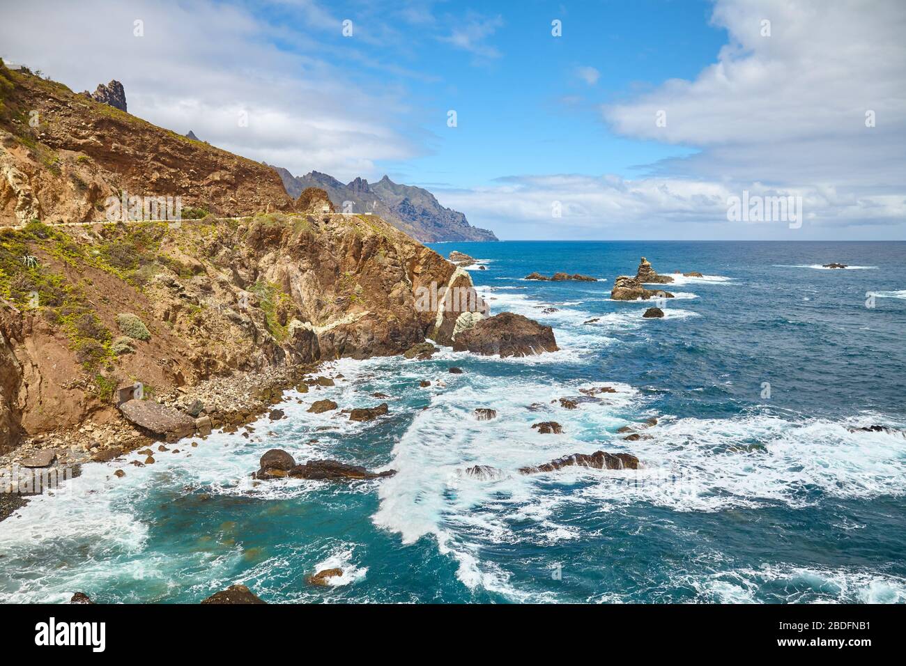 Atlantikküste von Teneras, Spanien. Stockfoto