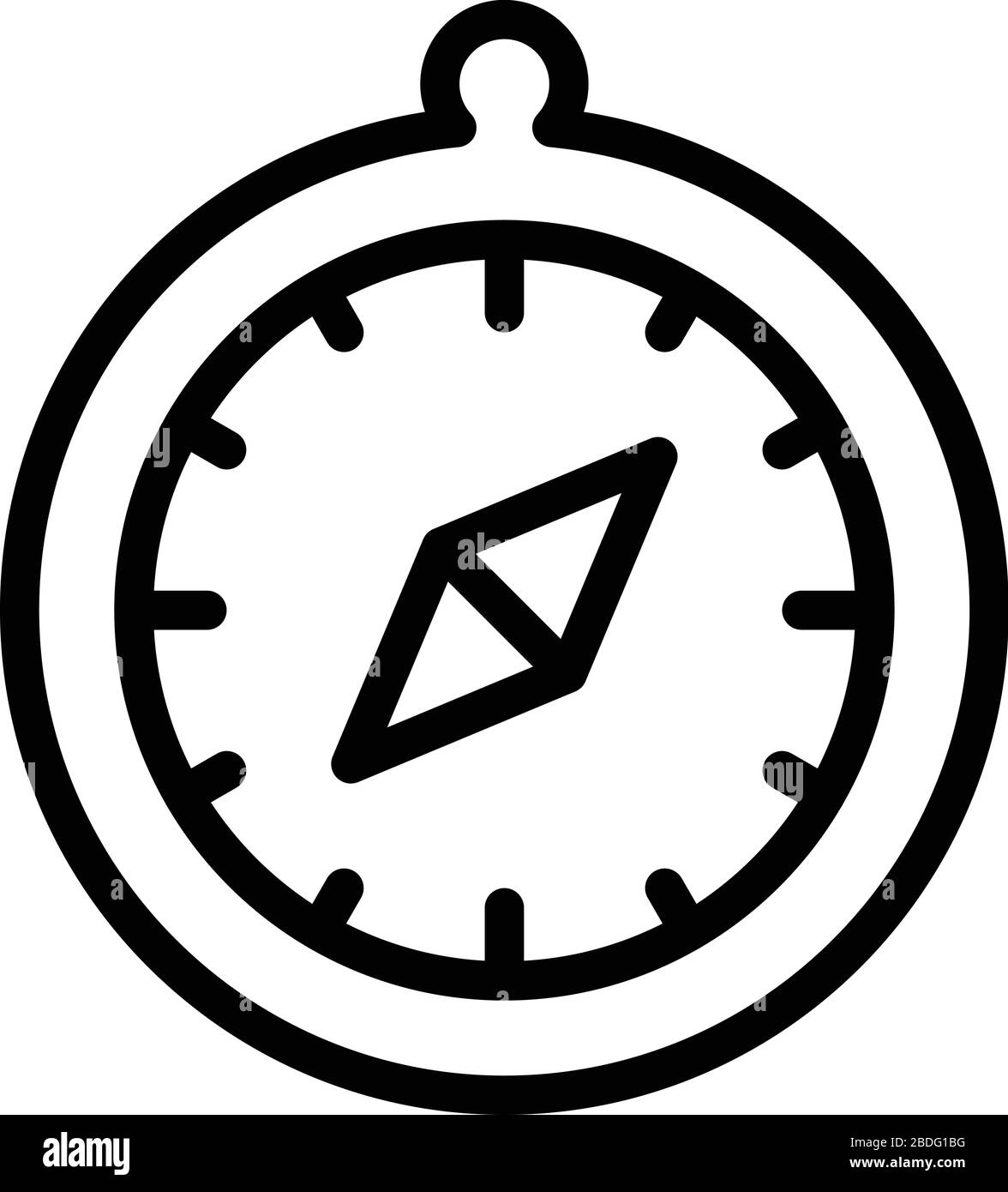 Navigation Kompass Symbol, outline Style Stock Vektor