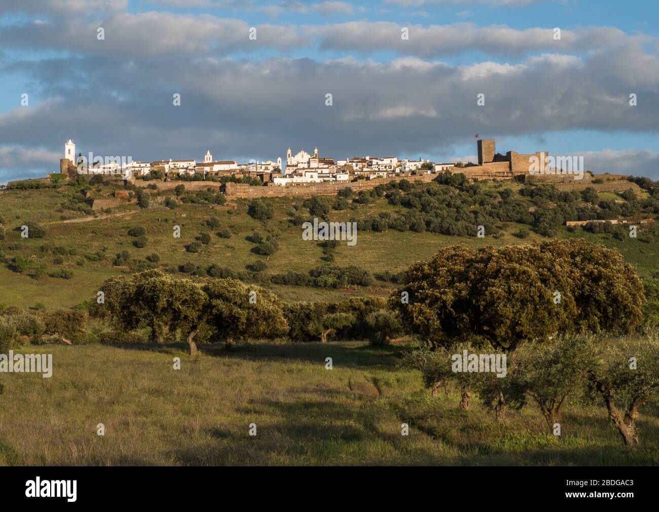 Hilltop Village Monsaraz, Alentejo, Portugal Stockfoto
