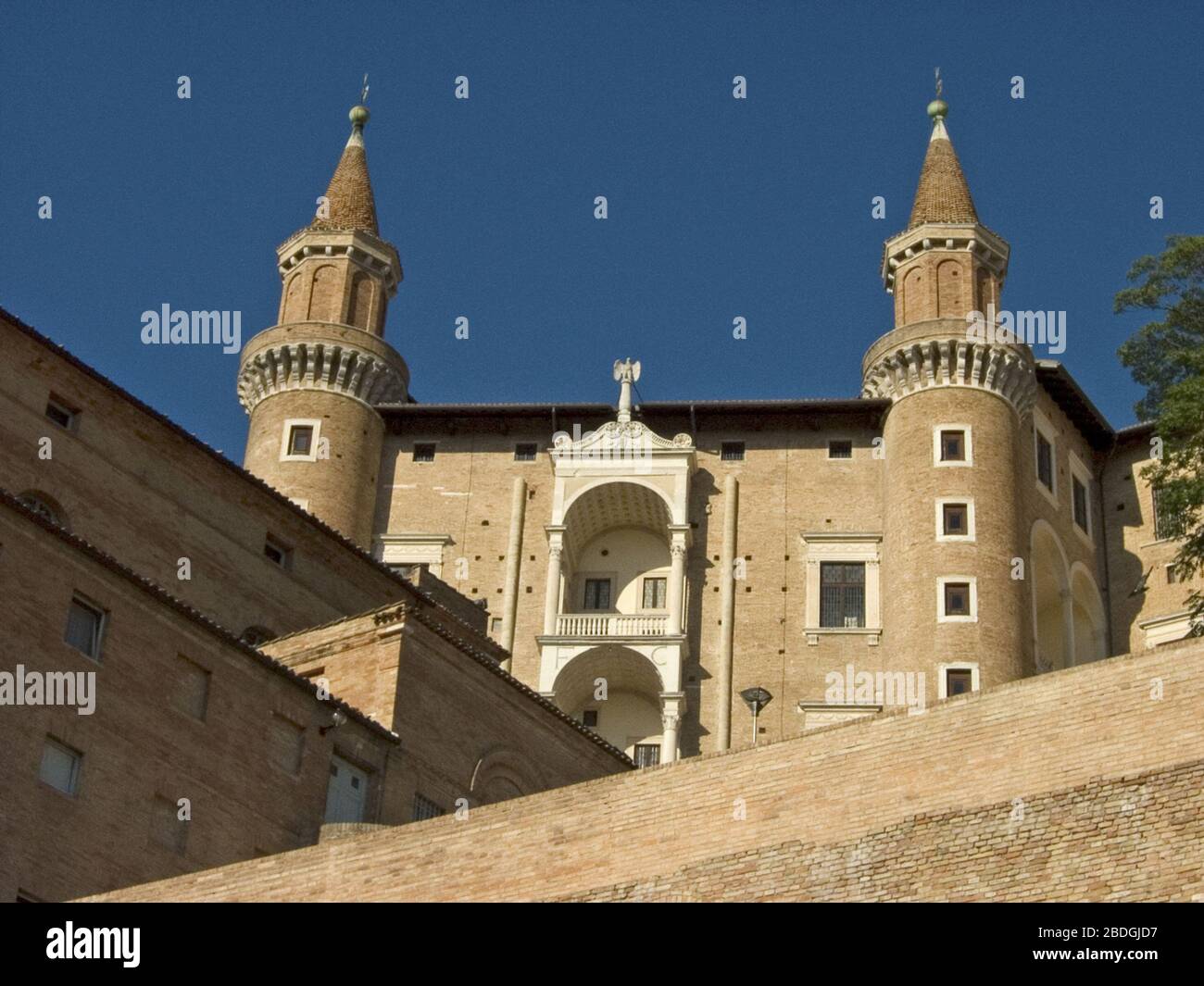 Urbino, Palazzo Ducale, Palazzo Ducale, Urbino, Marken, Italien Stockfoto