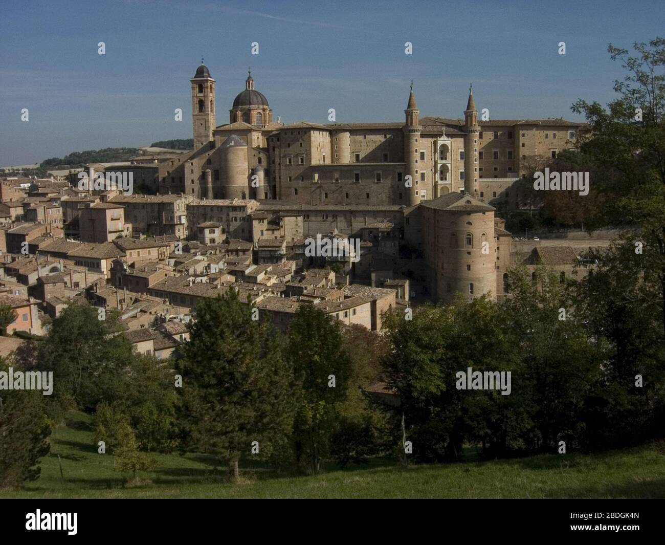 Urbino, Stadtbild der Herzogliche Palast, Urbino, Marken, Italien Stockfoto