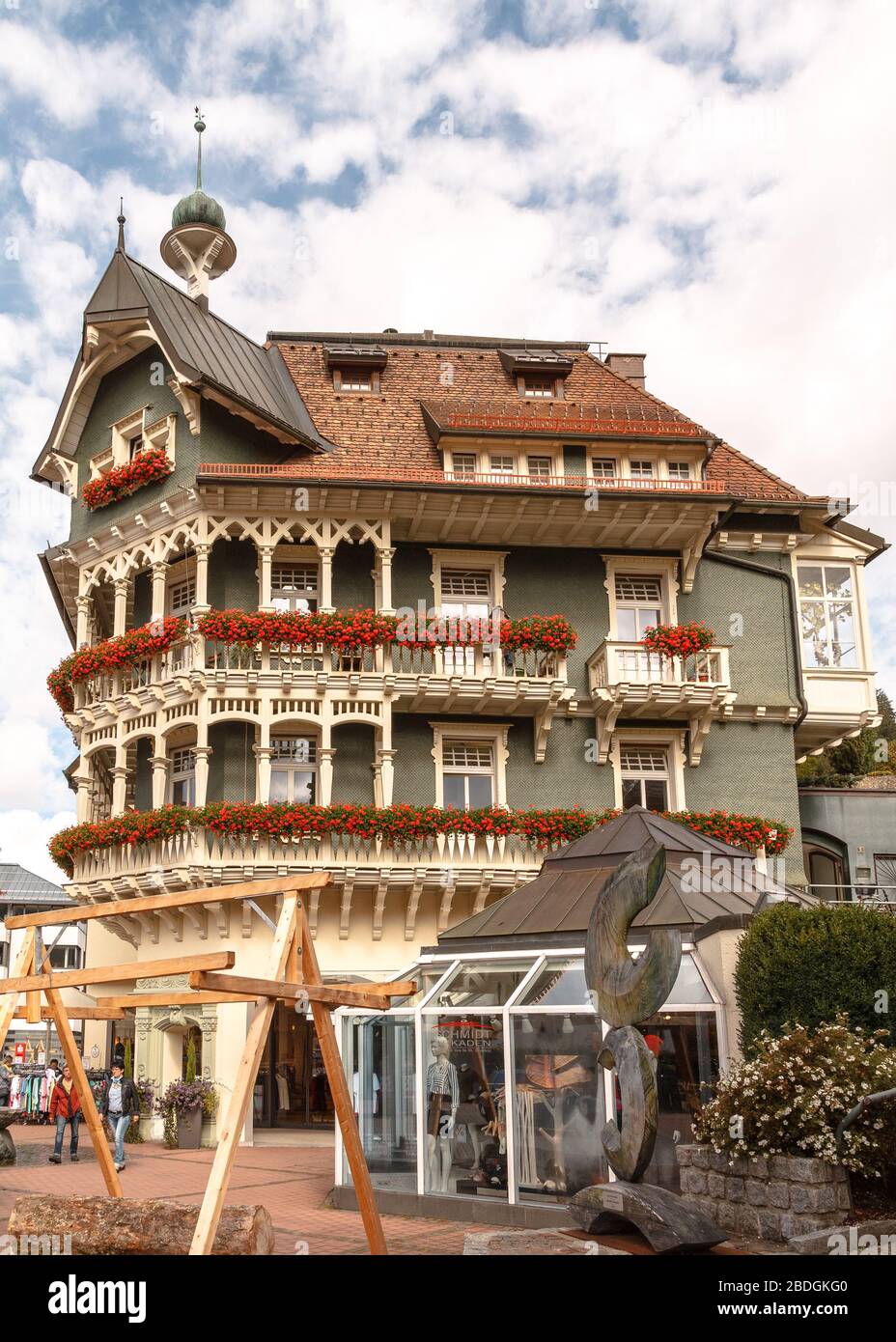 Das Schmidt Arkaden Haus in Sankt Blasien, Deutschland Stockfoto