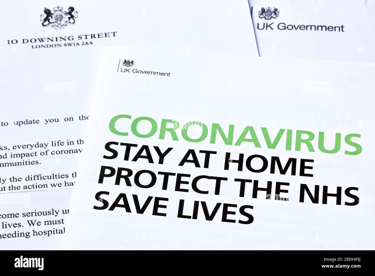 Coronavirus - Boris Johnson Brief an die Nation, der Ratschläge gibt, sich und die NHS zu schützen Stockfoto