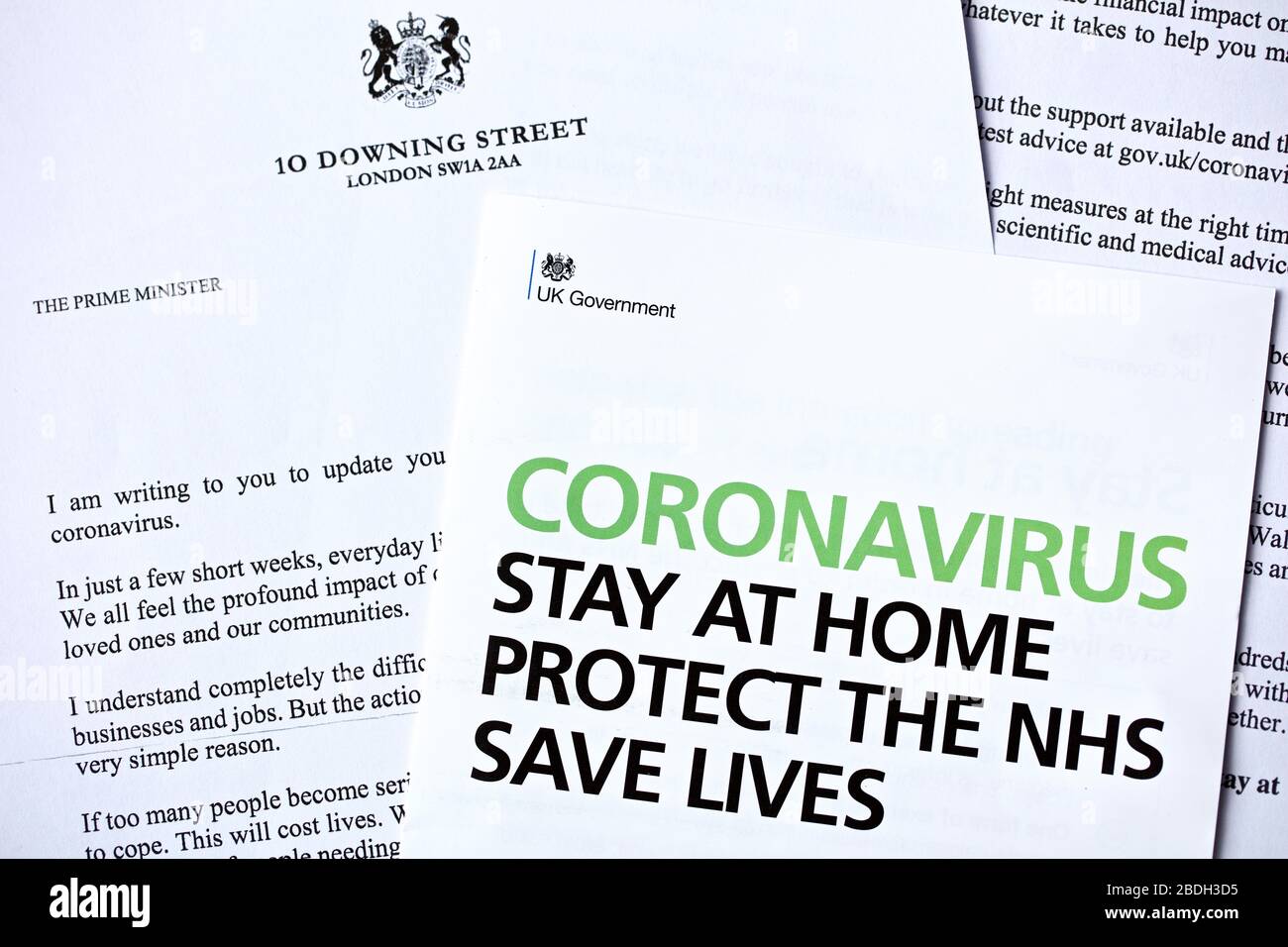 Coronavirus - Boris Johnson Brief an die Nation, der Ratschläge gibt, sich und die NHS zu schützen Stockfoto