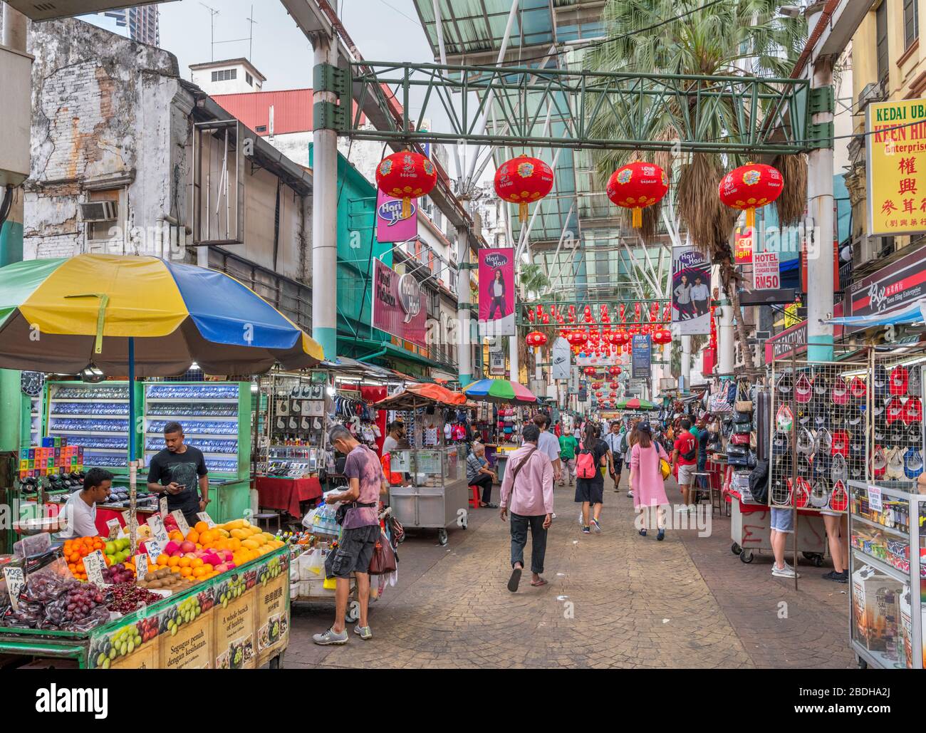 Petaling Street (Jalan Petaling), Chinatown, Kuala Lumpur, Malaysia Stockfoto