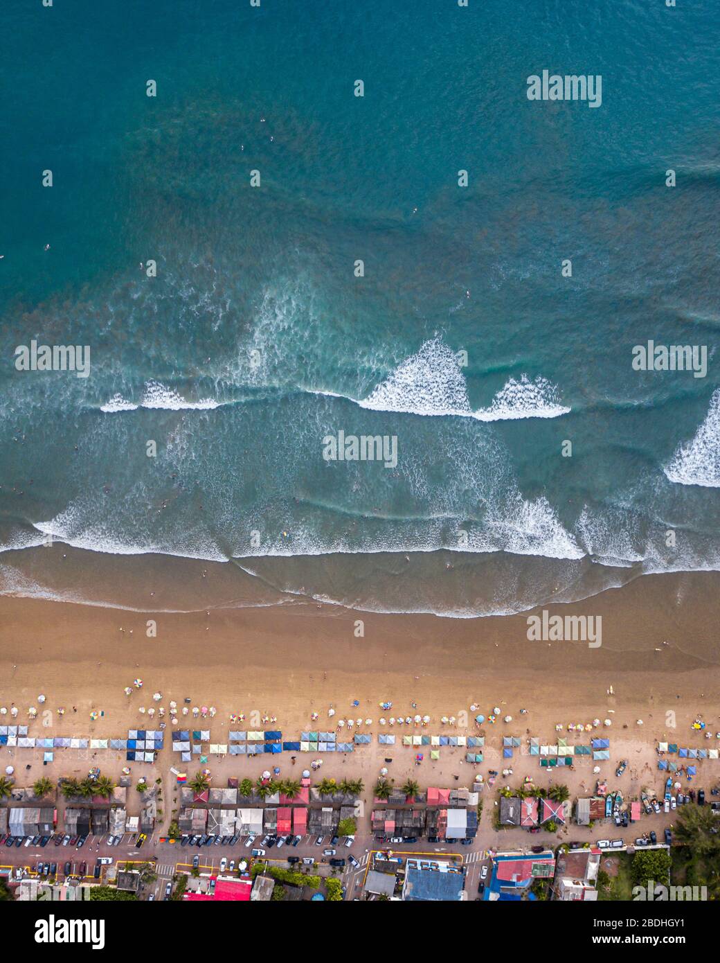 Luftaufnahme ecuadorianischen Strand Saison Stockfoto