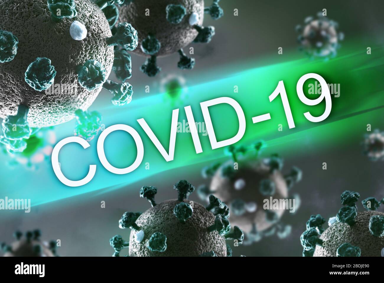 COVID-19-Pandemie. Coronavirus SARS-COV-2 Stockfoto