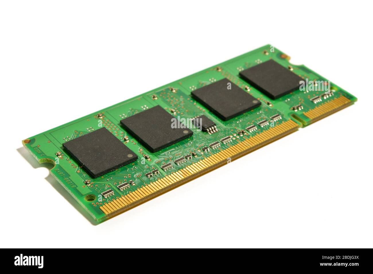 RAM-Speicherchips mit wahlfreiem Zugriff auf Leiterplatte Stockfoto