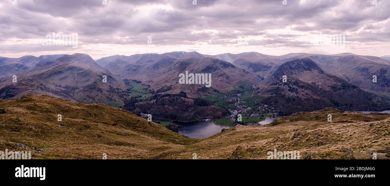 Lake District Landschaften mit wunderschönem Licht Stockfoto