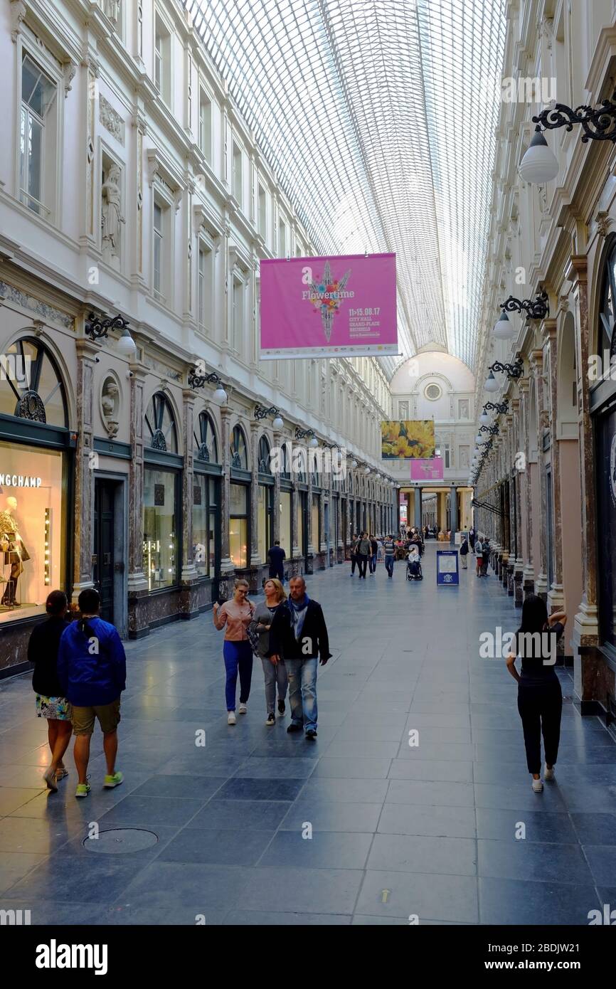 Royal Gallery of Saint Hubert Shopping Arcade.Brüssel.Belgien Stockfoto