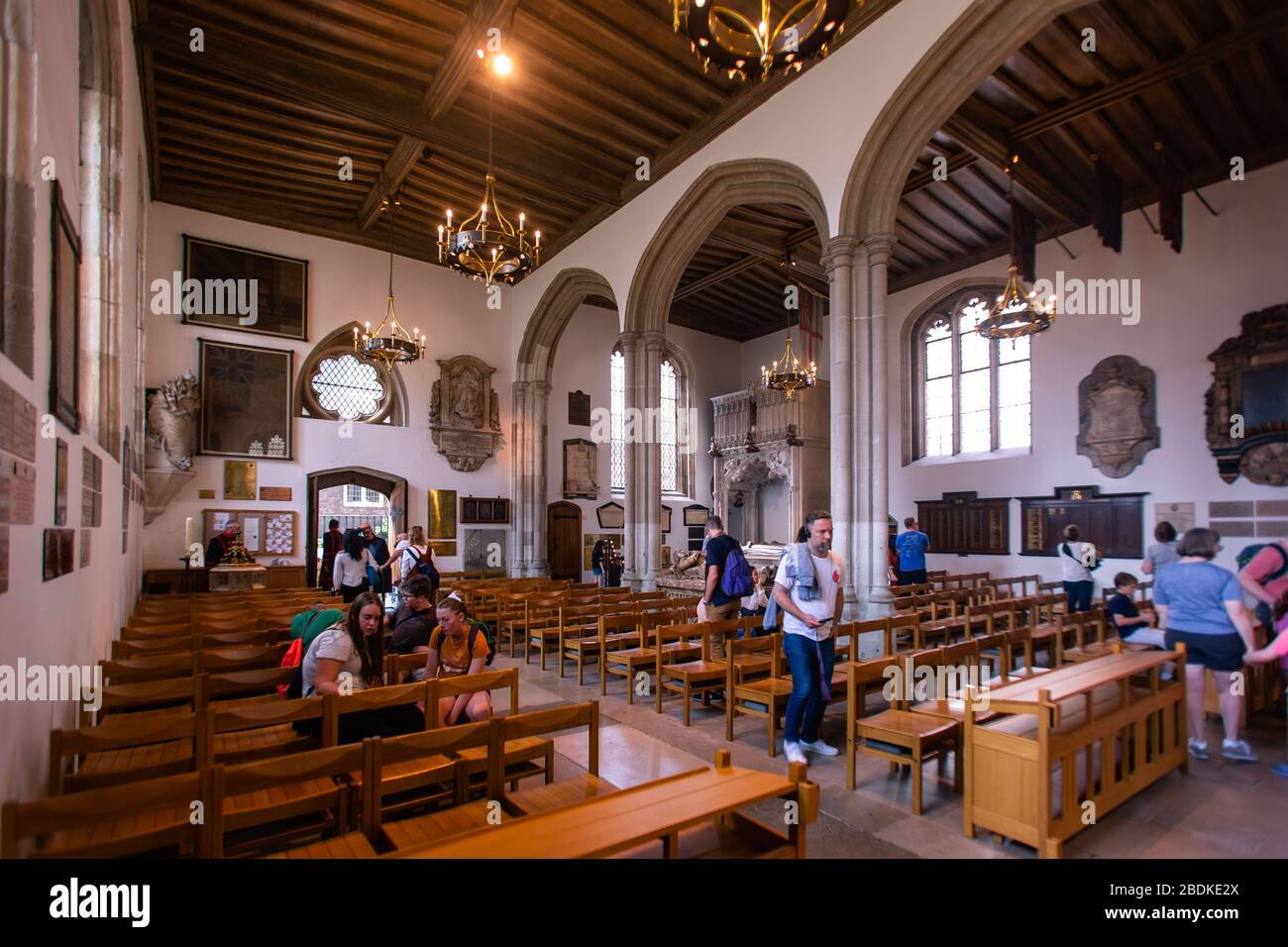 Das Innere der Chapel Royal befindet sich im Tower of London, im Zentrum von London, Großbritannien. Stockfoto