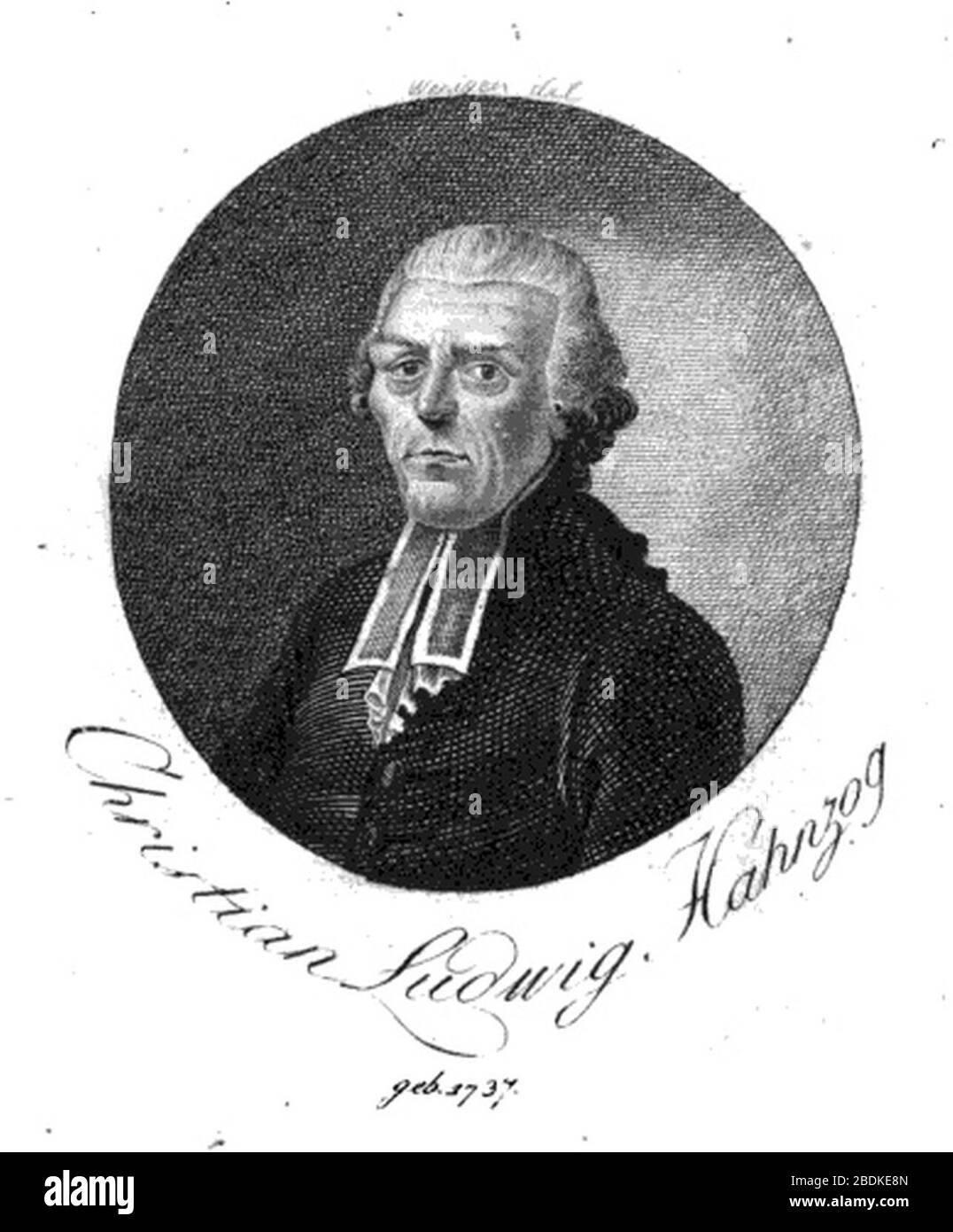 Christian Ludwig Hahnzog. Stockfoto