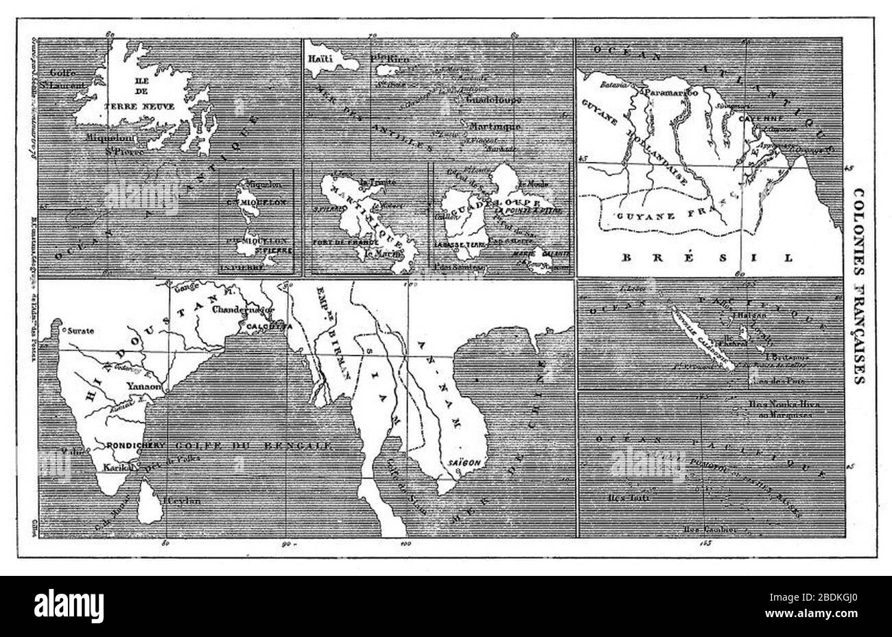 Géographie illustriée de la France et de ses colonies 207. Stockfoto